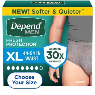 Depend Fresh Protection Incontinence Underwear for Men, Choose Size