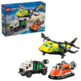 LEGO City Airplane, Service Truck & Hovercraft Remix Building Set, 990 pc.