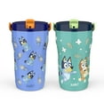 thumbnail image 1 of Zak Designs 14-oz. Stainless Steel Double Wall Sutton Grip Tumbler for Kids, 2-Piece Set, Assorted Characters, 1 of 11