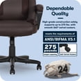 thumbnail image 8 of Serta Mid-Back Office Chair With Mesh Accents And Memory Foam, 8 of 9