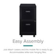 thumbnail image 14 of Hirsh 18" Deep 2-Drawer Mobile Letter Width Vertical File Cabinet, Choose Color, 14 of 22