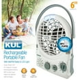 thumbnail image 3 of Rechargeable Portable Fan with AM/FM Radio & LED Light, 3 of 3