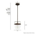 thumbnail image 4 of Hunter Karloff with Clear Glass Pendant Ceiling Light Fixture, 4 of 7