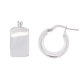 thumbnail image 4 of High Polish Italian & Diamond Cut Satin Earring Set in Sterling Silver, 4 of 16
