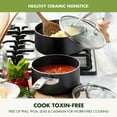 thumbnail image 2 of GreenPan Chatham Prime Midnight 1Qt and 2Qt Saucepan Set with Glass Lids, 2 of 9