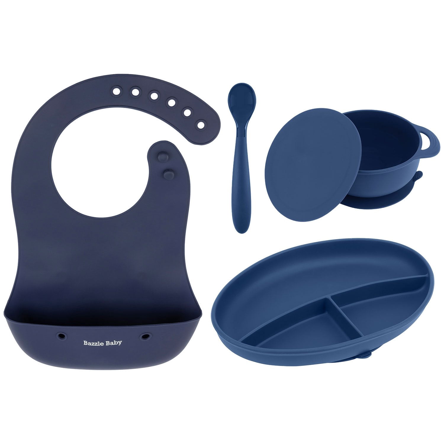 Foodie Silicone Feeding Set by Bazzle Baby, Choose Color - Samsclub.com