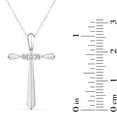 thumbnail image 5 of 0.13 CT. T.W. Diamond Cross Pendant Necklace 14K Gold, 5 of 6