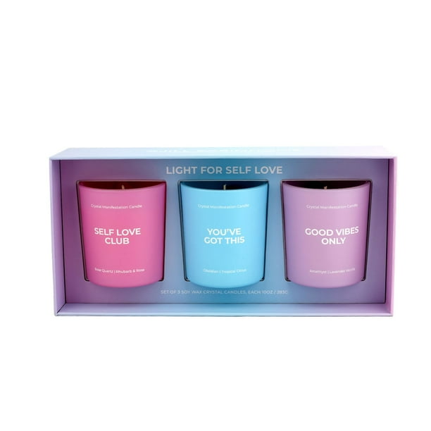 Jill Zarin Home Manifestation Candle, Set of 3, Assorted Colors