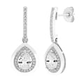 thumbnail image 2 of Multiple Cut Lab White Sapphire Pendant and Earring Set in Sterling Silver, 2 of 9