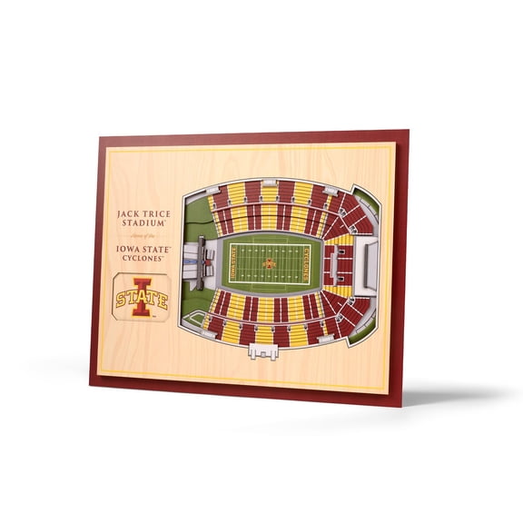 YouTheFan Iowa State Cyclones 17"x13" 3D 5 Layer Stadium View Wall Art