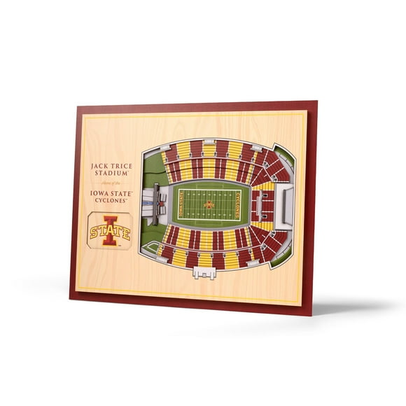 YouTheFan Iowa State Cyclones 17"x13" 3D 5 Layer Stadium View Wall Art