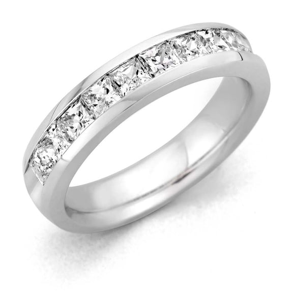 0.96 CT. T.W. Princess Cut Eternity Diamond Band in 14K Gold