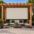 thumbnail image 1 of Rechargeable Motorized Outdoor Sun Shade With Protective Valance - Chalk, 1 of 15