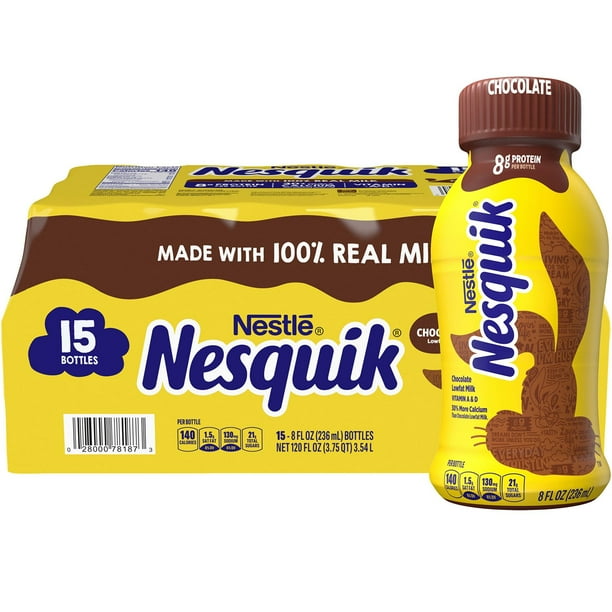 Nesquik Chocolate Milk Beverage 8 fl. oz., 15 pk. - Samsclub.com