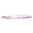 thumbnail image 1 of Lab Created Round Cut Gemstone Tennis Bracelet in Sterling Silver, 1 of 5