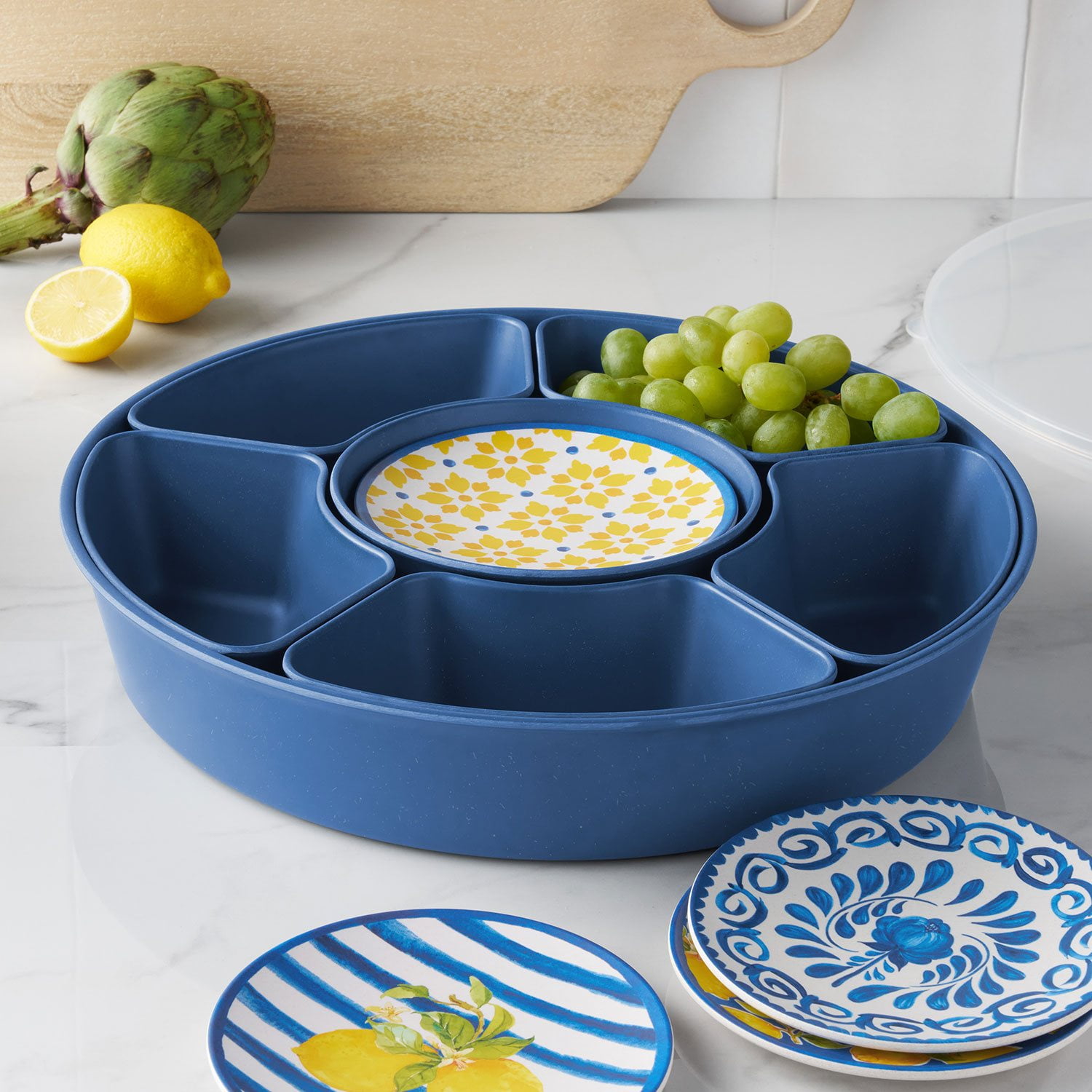 Member's Mark Bamboo Melamine 12-Piece Serve Set - Thumbnail 3