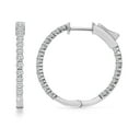 thumbnail image 2 of 0.45 T.W. Lab Created Round Diamond Hoop Earrings in 14K Gold, 2 of 5