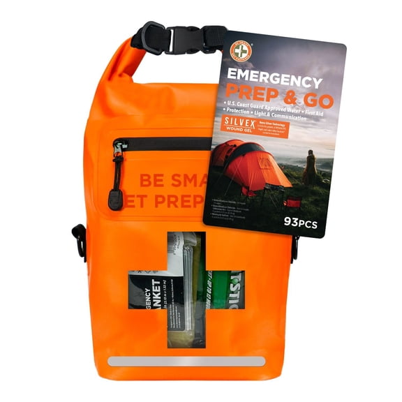 Be Smart Get Prepared Emergency Prep & Go With First Aid Go Bag, 93 ct.