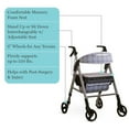 thumbnail image 2 of Medline Martha Stewart Premium Foldable Momentum Rollator, Walker with Wheels & Seat, Gray Plaid, 2 of 7