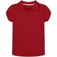 thumbnail image 1 of Nautica Girls Uniform Short Sleeve Interlock Polo, 1 of 4