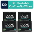 thumbnail image 2 of DUDE WIPES XL On-the-Go Flushable Wipes, Mint Chill, 4 ct., 120 wipes, 2 of 8