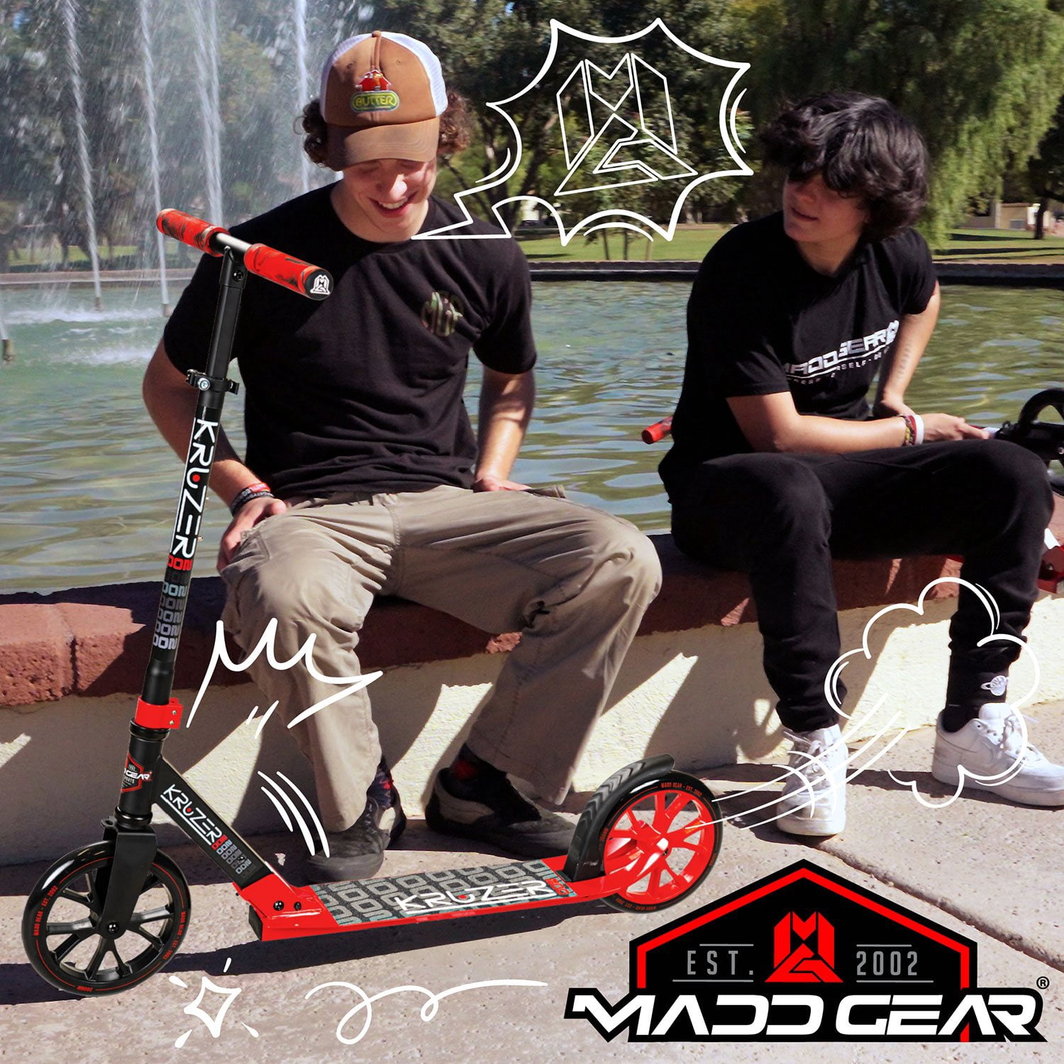 Madd Gear Kruzer Folding Height Adjustable Commuter Scooter