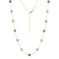 thumbnail image 1 of Multi Gemstone Station Necklace in 14K Gold, 1 of 6