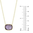 thumbnail image 5 of Cushion Cut Gemstone Bezel Set Necklace in 14K Gold, 5 of 5