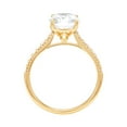 thumbnail image 3 of Oval Cut London Gemstone & 0.19 CT.T.W. Diamond Ring in 14K Gold, 3 of 7