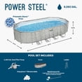 thumbnail image 2 of Bestway Power Steel 22’L x 12’W x 52’’H Above Ground Pool Set, 2 of 15