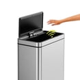 thumbnail image 1 of EKO Matte Stainless Steel Motion Sensor Kitchen Trash Can 13.2 Gallon, 1 of 11