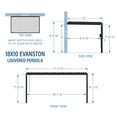 thumbnail image 9 of Backyard Discovery Evanston Steel Wall-Mounted Louvered Pergola with Adjustable Roof, Choose Size, 9 of 10