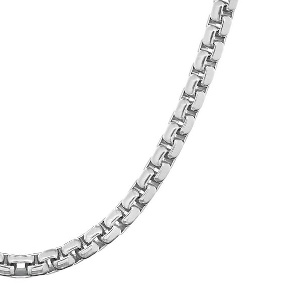 Oval Box Chain Necklace in Sterling Silver - Samsclub.com