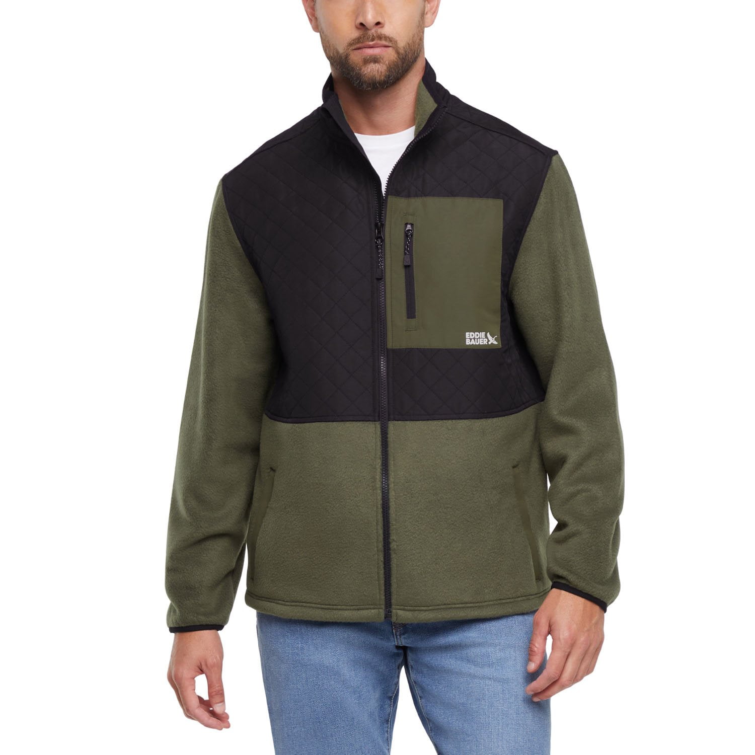 Eddie Bauer Men's Mixed Media Fleece Jacket - Samsclub.com