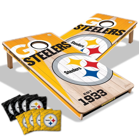 YouTheFan Pittsburgh Steelers 2'x4' Cornhole Board Set