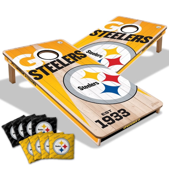 YouTheFan Pittsburgh Steelers 2'x4' Cornhole Board Set