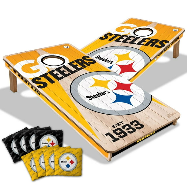 YouTheFan Pittsburgh Steelers 2'x4' Cornhole Board Set