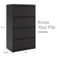 thumbnail image 3 of Hirsh 30" Wide 2-Drawer Lateral File Cabinet, Assorted Colors & Sizes, 3 of 14