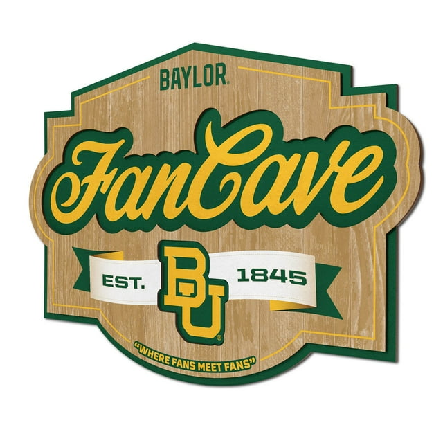 YouTheFan Baylor Bears 17"x12.5" 3D Multi-Layered Fan Cave Sign