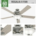 thumbnail image 4 of Hunter 60" Regalia II Ceiling Fan with Light Kit & Pull Chain, Assorted Colors, 4 of 15