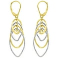 thumbnail image 1 of 14K Italian Gold Two Tone Dangle Earrings, 1 of 4