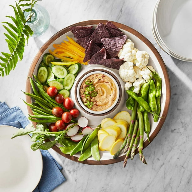 Member's Mark 15-in. Mango Wood Chip & Dip Serving Platter