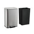 thumbnail image 3 of Simpli-Magic Fluted Edge 13 Gallon (50L) Rectangular Step Trash Can, Hands-Free Soft-Close Lid, Premium Fingerprint-Resistant Finish for Kitchen and Recycling, Choose Color, 3 of 4