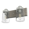thumbnail image 2 of Hunter Devon Park with Clear Glass Bathroom Vanity Wall Light Fixture, 2 of 8
