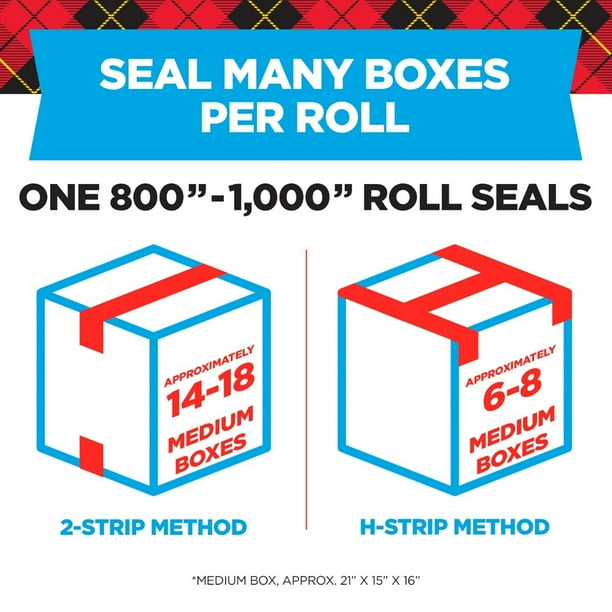 Heavy Duty Packaging Tape – 6 Rolls Scotch Style, Strong Seal For Shipping & Mailing