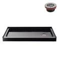 thumbnail image 3 of Streamline 60 in. x 36 in. Alcove Acrylic Shower Base With Left, Center or Right Drain / Glossy Black or White, 3 of 9