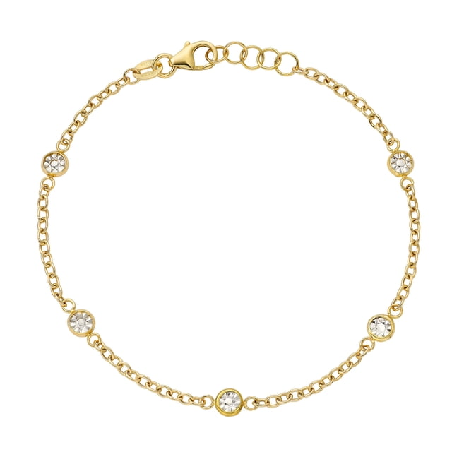 Adjustable Two-Tone Bezel Design Bracelet