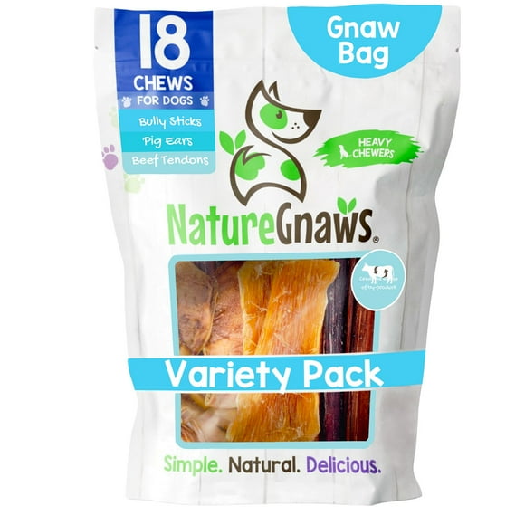 Nature Gnaws Dog Chews, Variety Pack, 19.2 oz., 18 ct.