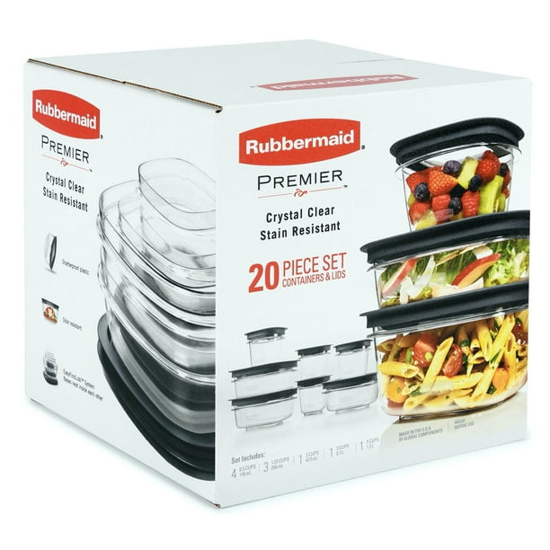 Rubbermaid Premier ラバーメイド　プレミアム　セット　タッパー Rubbermaid Premier 20-Piece Easy Find Lids Food Storage Containers