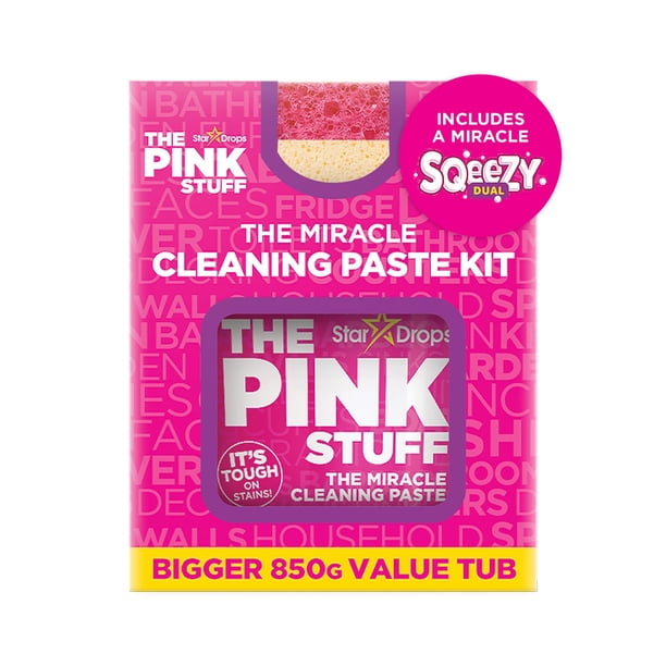 The Pink Stuff Miracle Cleaning Kit Paste with Dual-Sided Sponge